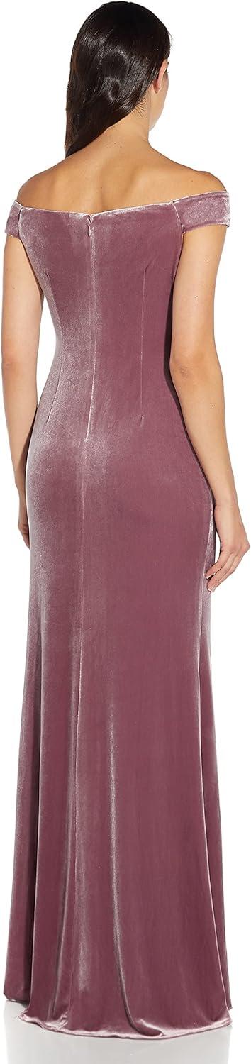 imageAdrianna Papell Womens Stretch Velvet DressAntique Rose