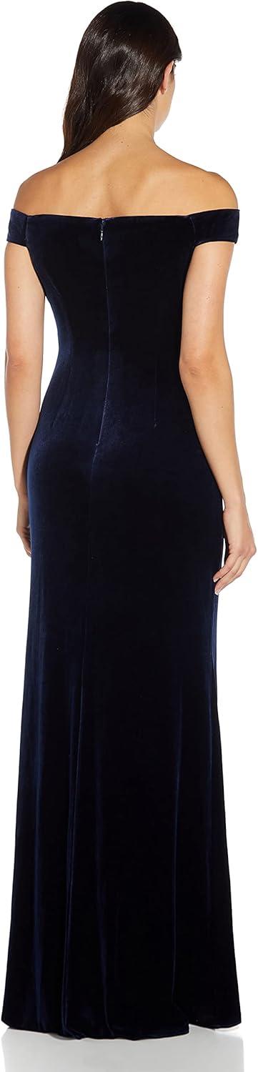 imageAdrianna Papell Womens Stretch Velvet DressMidnight