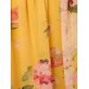 Adrianna Papell Floral Print Chiffon Gown with One Shoulder Neckline(Yellow Multi)