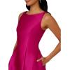 Adrianna Papell Sleeveless Mikado Fit and Flare Midi Dress with V-Back