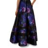 Adrianna Papell Strapless Floral Mikado Illusion Ballgown