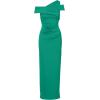 Adrianna Papell Women’s Asymmetrical Drape Gown(Emerald)