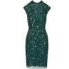 Adrianna Papell Womens Bead Cocktail Dress(Gem Green)