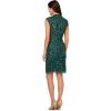 Adrianna Papell Womens Bead Cocktail Dress(Gem Green)