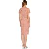 Adrianna Papell Womens Beaded Blouson Dress(Rose Quartz)