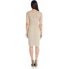 Adrianna Papell Womens Beaded Cocktail Dress(Biscotti)