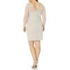 Adrianna Papell Women’s Beaded Cocktail Dress(Biscotti)