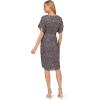 Adrianna Papell Women’s Beaded Dolman Sleeve Dress(Gunmetal)
