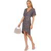 Adrianna Papell Women’s Beaded Dolman Sleeve Dress(Gunmetal)