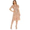 Adrianna Papell Womens Beaded Midi Dress(Rose Gold)