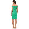 Adrianna Papell Women’s Beaded Off Shoulder Sheath(Flora Green)