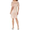 Adrianna Papell Womens Beaded Short Dress(Blush)