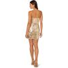 Adrianna Papell Womens Beaded Short Dress(Light Gold)