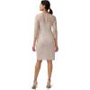Adrianna Papell Womens Beaded Short Dress(Marble)