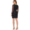 Adrianna Papell Womens Beaded Short Dress(Midnight)