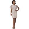 Adrianna Papell Women’s Beaded Short Sheath Dress(Marble)