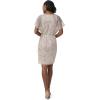 Adrianna Papell Women’s Beaded Short Sheath Dress(Marble)