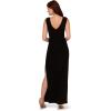 Adrianna Papell Womens Beaded Shoulder Gown(Black)