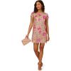 Adrianna Papell Women’s Beaded Trapeze Dress(Rosegold/Hot Pink)