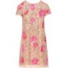 Adrianna Papell Women’s Beaded Trapeze Dress(Rosegold/Hot Pink)