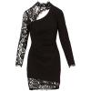 Adrianna Papell Women’s Combo Fabric Mini Dress(Black)