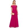 Adrianna Papell Womens Crepe Chiffon Gown(Bright Magenta)