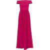 Adrianna Papell Womens Crepe Chiffon Gown(Bright Magenta)