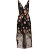 Adrianna Papell Women’s Embroidered High Low Dress(Black Multi)
