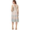 Adrianna Papell Women’s Embroidered Lace Fit and Flare(Light Blue/Nude)