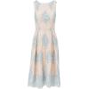Adrianna Papell Women’s Embroidered Lace Fit and Flare(Light Blue/Nude)