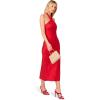 Adrianna Papell Women’s Foil Woven Midi Dress(Red)