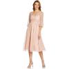 Adrianna Papell Women’s Glitter Tulle Dress(Mellow Blush)