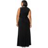 Adrianna Papell Women’s Jersey Tuxedo Gown(Black)