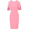 Adrianna Papell Womens Knit Crepe Pearl Midi Dress(Cherry Blossom)