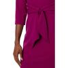 Adrianna Papell Women’s Knit Crepe TIE Waist Sheath, Wildberry