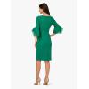 Adrianna Papell Womens Knit Crepe Tiered Sleeve Dress(Radiant Emerald)