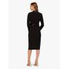 Adrianna Papell Women’s Knit Crepe Tuxedo Wrap Dress(Black)