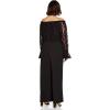 Adrianna Papell Womens Lace and Crepe Jumpsuit(Black)