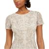 Adrianna Papell Women’s Long Beaded Dress(Biscotti)