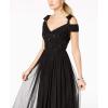 Adrianna Papell Women’s Long Beaded Dress(Black)