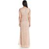Adrianna Papell Women’s Long Beaded Dress(Blush)