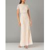 Adrianna Papell Women’s Long Beaded Dress(Champagne Sand)