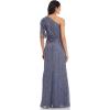 Adrianna Papell Women’s Long Beaded Dress(Dusty Blue)