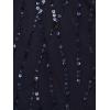 Adrianna Papell Women’s Long Beaded Dress(Dusty Navy)