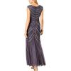 Adrianna Papell Women’s Long Beaded Dress(Gunmetal)