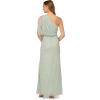 Adrianna Papell Women’s Long Beaded Dress(Icy Sage)