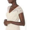 Adrianna Papell Women’s Long Beaded Dress(Ivory)