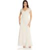 Adrianna Papell Women’s Long Beaded Dress(Ivory)