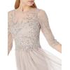 Adrianna Papell Women’s Long Beaded Dress(Marble)