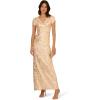 Adrianna Papell Womens Matelasse Long Dress(Champagne/Gold)